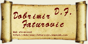 Dobrimir Faturović vizit kartica
